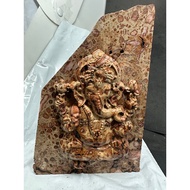 D9230 Natural Thai Dragon Palace Relic Raw Ore Treasure Carving Elephant God Four-Armed Ornaments Pi