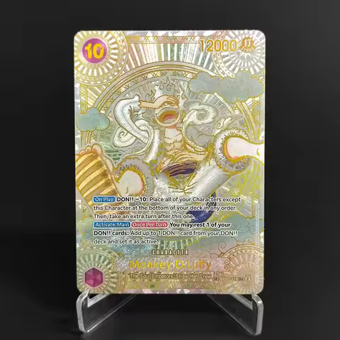 DIY One Piece Card Monkey.D.Luffy op05-119 SP Gold Slive A Fist of Divine Speed (OP11) English Colle