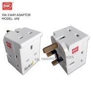 MK-692 ( 3 Way ) Adaptor With13A  (SIRIM) / 3 Way Adapter Switch