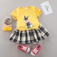 Girls/girls Clothes Suits Skirt Pants+BUNNY T-Shirt STLNG03