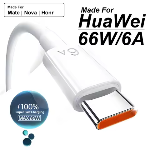 PD 66W USB Type C To Type C Super Charger Cable For Huawei P80 70 60 Ultra Mate 70 60 Pro RS XT 10 9