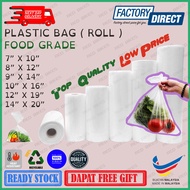 Plastic Bag Perforated Roll (900 Grams) Supermarket Bag Food/Vegetable