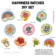 DIY Iron-On Patch Set (Happiness Patches) Sticker Dft Film Sheet Stickies.mellow