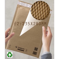 Eco-Friendly Recyclable Kraft Honeycomb Paper Padded Mailer #2/ PLAIN Kraft Honeycomb Padded Mailer 