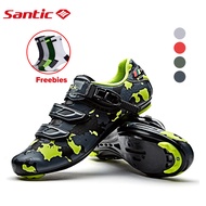 Santic Road Cycling Shoes Men Road Bike Shoes SPD Pedal Breathable Size 39-47 Bicycle Shoes WMS17004
