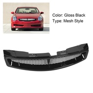 [LMC] Front Bumper Hood Mesh Grille Gloss Black Mesh Front Bumper Grills For G35 2-Door Coupe 2003-2
