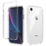 iPhone XR Case RUILEAN Transparent 2-in-1 Gradient Shockproof Case for iPhone XR