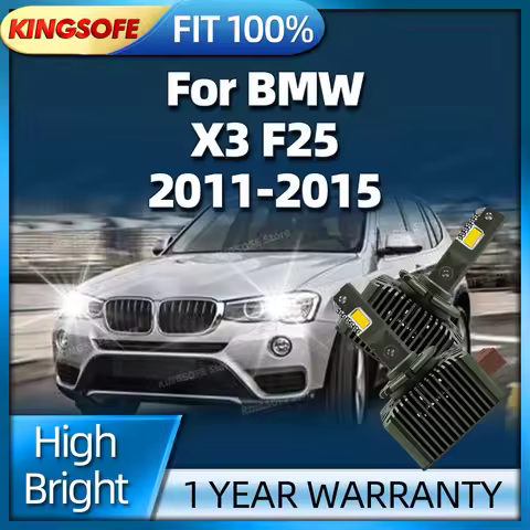 LED Car Headlights HID Bulbs D1S Turbo Lights 50000LM 6000K Auto Lamp For BMW X3 F25 2011 2012 2013 