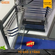 Eurotek Premium, Aesthetic, Convenient 2-Tier Dry Storage Cabinet