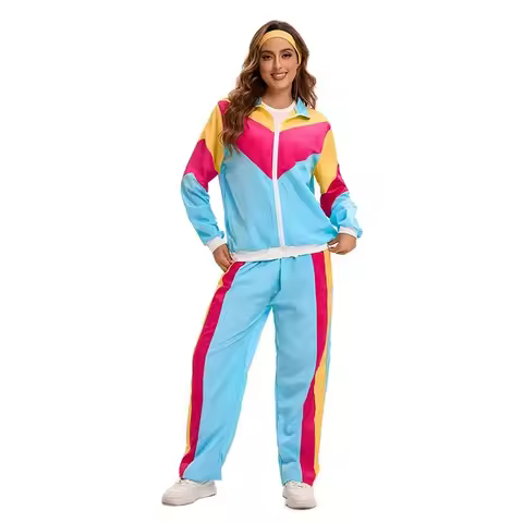 Halloween Disco Dress Up Women 70s Retro Outfit Hip Hop Dance Woman Costume Party Festival Performan