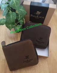Original Cow Leather Polo Jeep Camel Active Timberland Full Zip Wallet For Men #readystock in malaysia