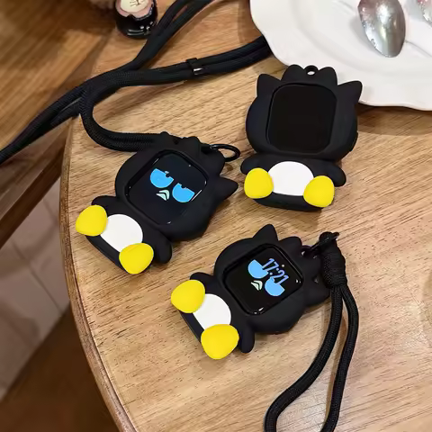 Watch Case Lanyard Silicone Protective Cute For BADBADTZ-MARU For Apple Watch S11 S10 S9 S8 SE Ultra