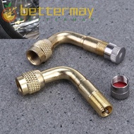 BETTER-MAYSHOW Brass Air Tyre Valve Stem, Multicolors with Extension Adapter Electric Bicycle Valves