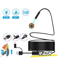 PA-HOME Inspection Camera, LED Light IP67 Waterproof HD Inspection Camera, 3 in 1 Universal 408P/720