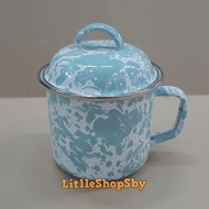 12cm Tosca Blirik Enamel Glass Mug Cup Lightbiru