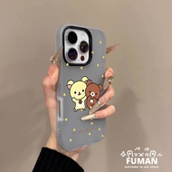 Cute Rilakkuma Phone Case For iQOO Z10 Z10X Z9S Z9 Lite Z6 U5X U3X U1X Simple Dot Candy Color Casing