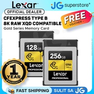Lexar 256GB 128GB CFexpress Type B Gold Memory Card 8K RAW and XQD Camera Backward Compatible