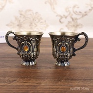 Floating White One Wine Glass Goblet Spirit Red Retro Small Wine Glass Wine Glass Mouth Glass Bronze