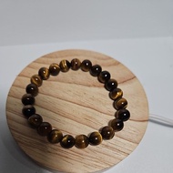 TIGER EYE BRACELET 8MM NATURAL STONE HQ Length Circumference 19cm
