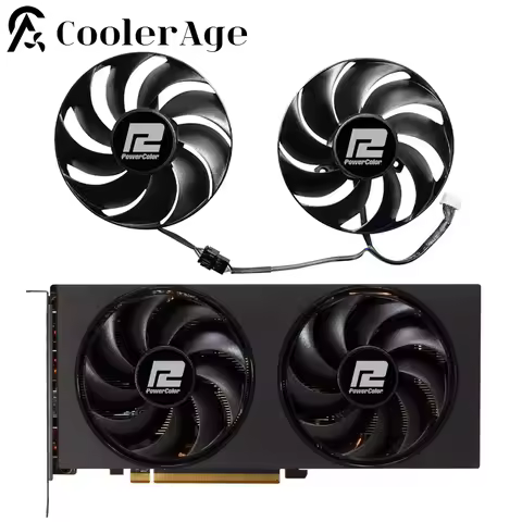 8​7MM T129215BU RX6750XT Video Card Fan For Powercolor RX 6750 XT GDDR6 Replacement Graphics Card GP