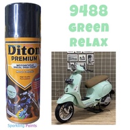 HIJAU Pilox Diton Premium Vespa Green Relax 9488 400ml Light Green Color Shiny Leaf Pespa pilok pylo