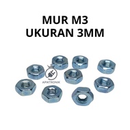 M3 Nut Size 3mm - Strong & Precision Metal Nut