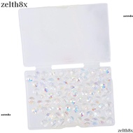 ZELTH Glass Beads, 10MM Faceted Round Crystal Glass Beads, DIY Jewelry Making Crystal AB Round Iride