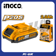 INGCO แบตเตอรี่ลิเธียมไอออน 20V 2.0Ah FBLI2001