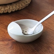 日本霜山 簡約風陶瓷湯勺架/置杓碗
