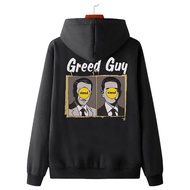 KATUN Greed Guy Funny Green Hoodie Sweater Unisex Casual Cotton HoodieDAY | PULLOVER & ZIPPER | JUST