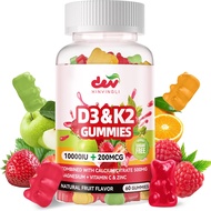 Sugar free vitamin D3 K2 gummies containing calcium+K2 (MK-7) magnesium citrate vitamin C vegetarian