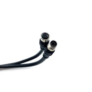M12 5 pin L Code Rail Transit Power Connector Cable, M12 5Pins L-Code Male to Female Straight Sensor