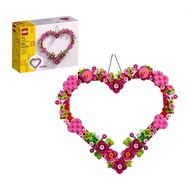 Heart Ornament Building Toy Kit, Heart Shaped Arrangement Of Artificial Flowers, Great Gift For Love