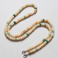 Vintage New Chinese Style Elegant High-grade Wind-eroded White Jade Bodhi Cat Charm Cell Phone Lanya