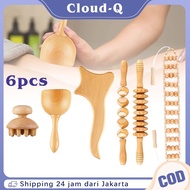 6Pcs Wood Therapy Massage Tools Guasha Massage Tool/ Wooden Massage Tool/