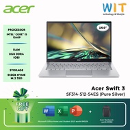 Acer Swift 3 SF314-512-54ES / 53HR / 577V / Intel Core i5-1240P / 8GB RAM / 512GB SSD / 14.0'' QHD / Win 11 / Ms office / 2 YRS