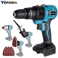 ☞✢∏[NEW W] Yofidra 20V Brushless Electric Drill Polisher Electric Screwdriver Reciprocating Saw Multi Tool for Makita 18