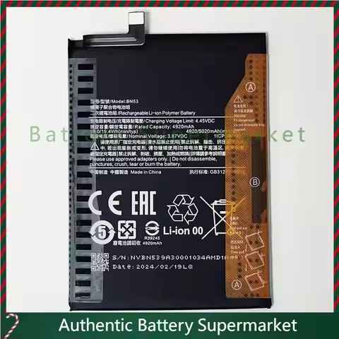 For Xiaomi Redmi Note 9 Pro Global, M2003J6B2G, Note 10 Pro Global 4G, M2101K6G, M2101K6R, 3.87V 502