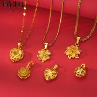 Kalung Hati Yang Halus Dan Elegan Untuk Wanita Rantai Leher Titanium Anti Karat Indian Heart Flower 