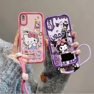 Cartoon Mirror Bracket Phone Case suitable for Redmi 9A, 9AT, 9A Sport, 9i, 9i Sport Cute Anime Shoc