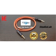 Tachii Japan Custom Made 3.5MM to 3.5MM High Quality Cable & Pet Shielded with StudioLab Connectors 