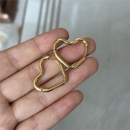 Stainless Steel Hollow Out Love Heart Huggie Earrings For Girls Fashion Women Jewelry