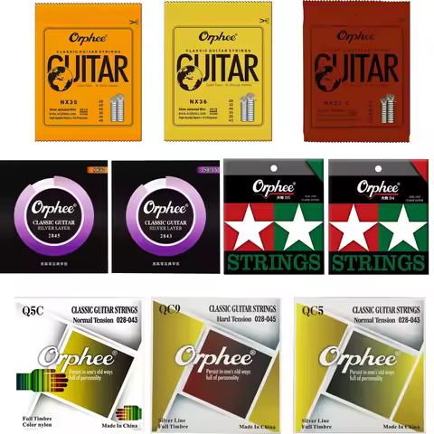 Orphee Classical Guitar Strings Nylon Silver Plated Beginners Practice Professional Classical Guitar