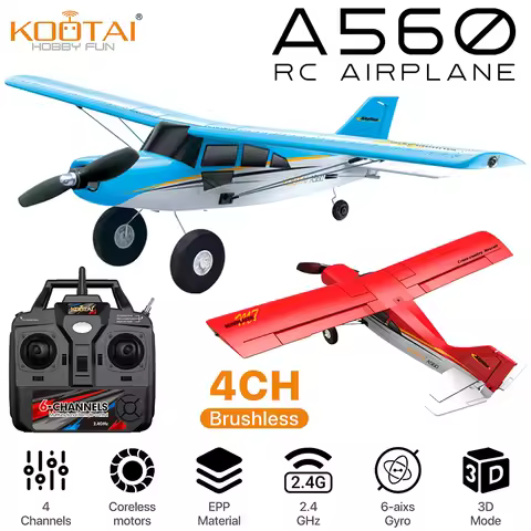 KOOTAI HOBBY FUN A560 RC Airplane 2.4GHZ 4CH 200M RC Distance EPP 1504 Brushless Motor Brushless Lig