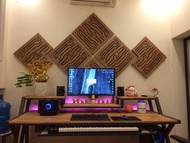 Tấm gỗ tiêu âm treo tường Kt 60x60x7.5cm và KT lớn 60x120 cm Aucostic Panel