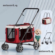 Pet Stroller Outdoor Dog Stroller Lightweight Cat Stroller Foldable Cat Cage meineee2.sg