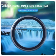ชุดฟิลเตอร์เลนส์ TELESIN DJI Action 5 Pro - ฟิลเตอร์ CPL ND อลูมิเนียมอัลลอยด์สำหรับ Action 4/3