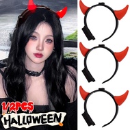 Light Up Halloween Headband - Glowing Devil Horns with 2 AG13 Batteries, Sturdy Plastic Construction