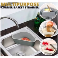 Multipurpose Corner Basket Strainer Kitchen Sink Food Holder Drain Suction Shelf Small Storage