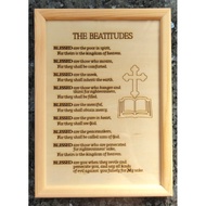 Beatitudes Frame Wood Christian Christmas Gift Birthday Decor Wall Art Table Bible Verse Devotion En
